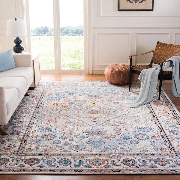 Safavieh 7 x 7 ft. Bristol Global Square Area RugCream & Beige - BTL364A-7SQ