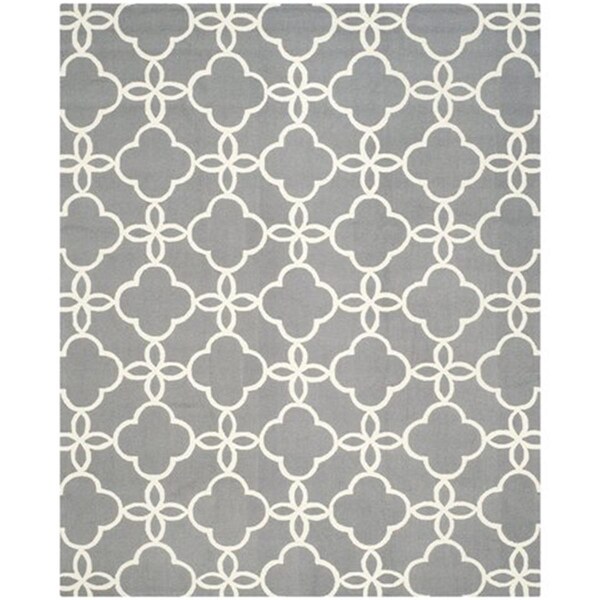 Safavieh Four Seasons Hand Hooked Rectangle Rug- Grey - Ivory- 3 ft. 6 in. x 5 ft. 6 in. - FRS246B-4