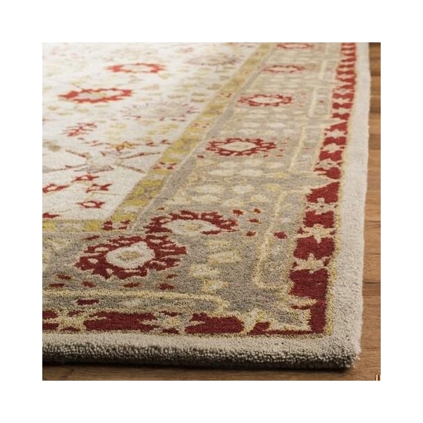 Safavieh Anatolia Hand Tufted Runner Rug- Ivory - Light Green- 2 ft. 3 in. x 8 ft. - AN589A-28