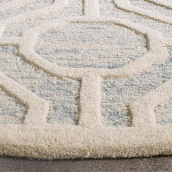 Safavieh Cambridge Hand Tufted Runner Rug, Light Blue and Ivory - 2 ft.-6 in. x 8 ft. - CAM726B-28