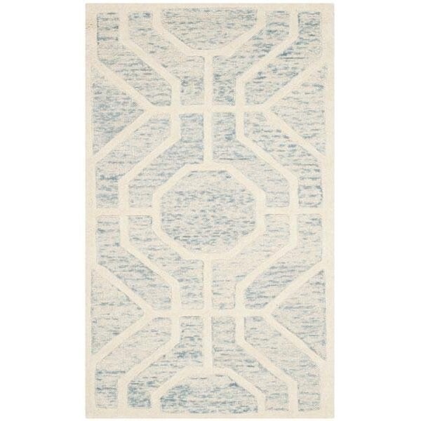 Safavieh Cambridge Hand Tufted Runner Rug, Light Blue and Ivory - 2 ft.-6 in. x 8 ft. - CAM726B-28