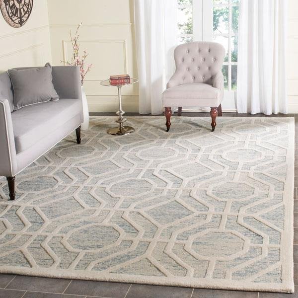 Safavieh Cambridge Hand Tufted Runner Rug, Light Blue and Ivory - 2 ft.-6 in. x 8 ft. - CAM726B-28