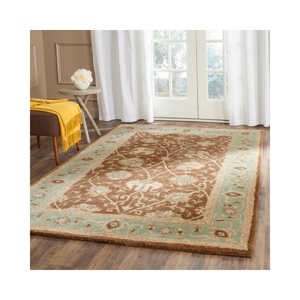 Safavieh 2 x 3 ft. Accent Traditional Antiquity- Brown and Green Hand Tufted Rug - AT21G-2