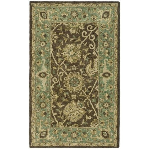 Safavieh 2 x 3 ft. Accent Traditional Antiquity- Brown and Green Hand Tufted Rug - AT21G-2