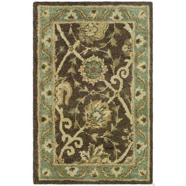 Safavieh 2 x 3 ft. Accent Traditional Antiquity- Brown and Green Hand Tufted Rug - AT21G-2