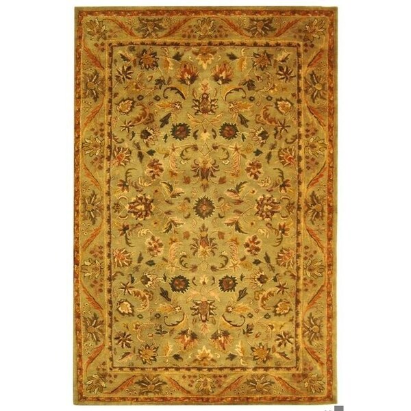 Safavieh 3 x 5 ft. Accent Traditional Antiquity- Sage and Gold Hand Tufted Rug - AT52A-3