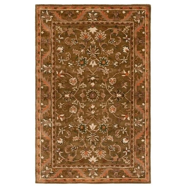 Safavieh 3 x 5 ft. Accent Traditional Antiquity- Sage and Gold Hand Tufted Rug - AT52A-3