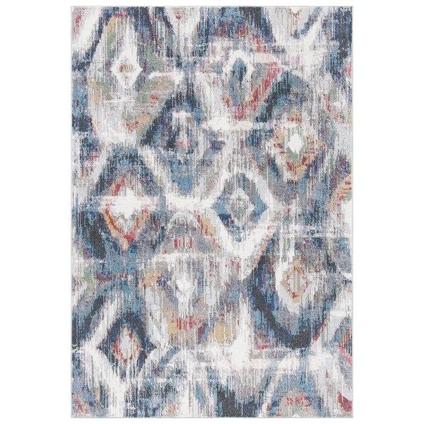 Safavieh Contemporary Phoenix Area Rectangle Rug, Ivory & Blue - 8 x 10 ft. - PHX256A-8