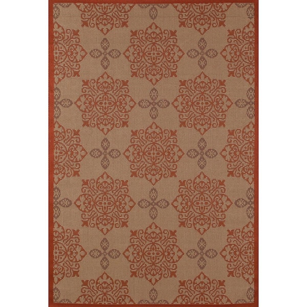 Standalone 4 x 6 ft. Plymouth Collection Milan Flat Woven Indoor & Outdoor Area Rug, Red - ST2590134
