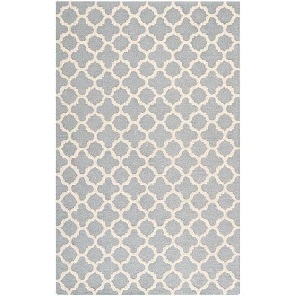 Safavieh Cambridge Hand Tufted Runner Rug- Silver - Ivory- 2 ft. 6 in. x 12 ft. - CAM130D-212