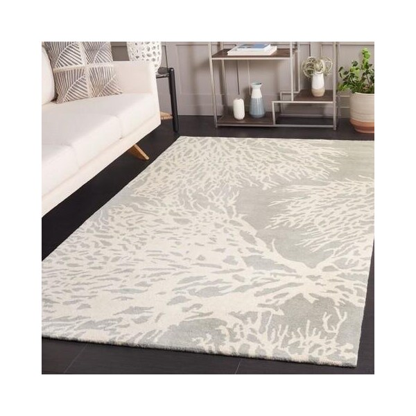 Safavieh Bella Hand Tufted Accent Rug- Grey - Ivory- 2 x 3 ft. - BEL115D-2