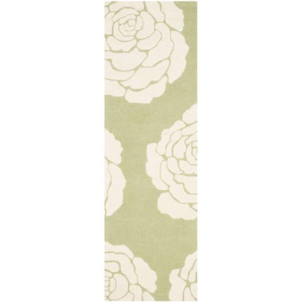 Safavieh 2 ft.-6 in. x 8 ft. Cambridge Hand Tufted Runner RugLime & Ivory - CAM782N-28