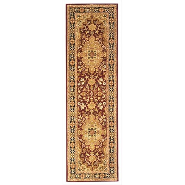 Safavieh 2 ft. - 3 in. x 6 ft. Runner- Traditional Heritage Red And Black Hand Tufted Rug - HG760B-26