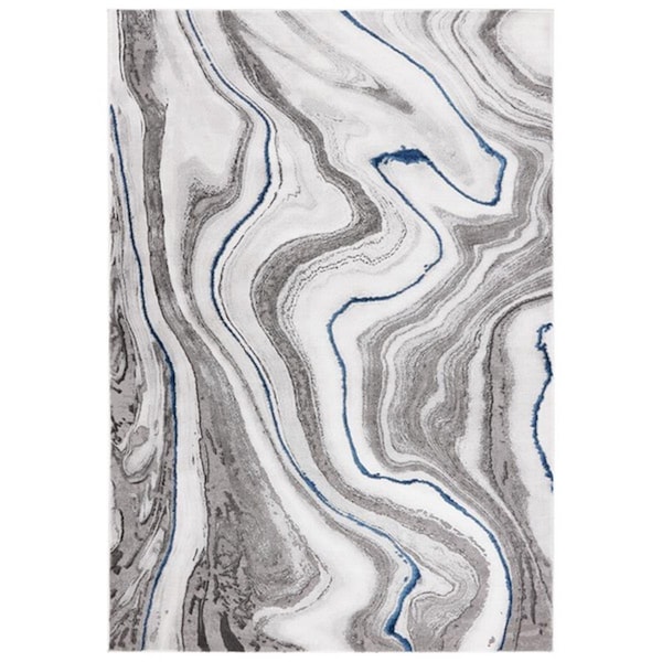 Safavieh 4 x 6 ft. Craft Contemporary Rectangle Power Loomed Rug, Grey & Blue - CFT819N-4