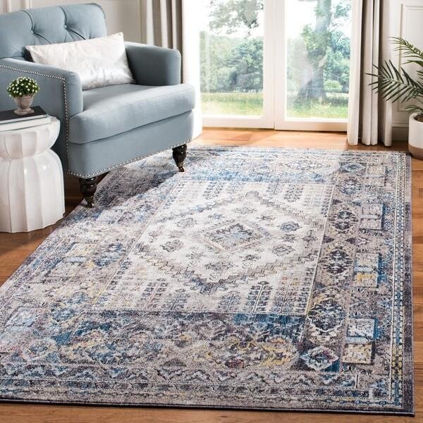 Safavieh 7 x 7 ft. Bristol Global Square Area RugCream & Grey - BTL363A-7SQ