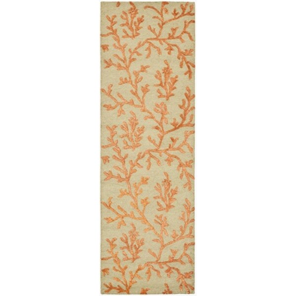 Safavieh 2 ft. 6 in. x 8 ft. Runner Contemporary Soho Green and Gold Hand Tufted Rug - SOH214A-28