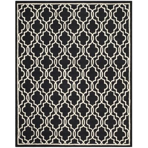 Safavieh 8 x 10 ft. Cambridge Hand Tufted Large Rectangle Area RugBlack & Ivory - CAM131E-8