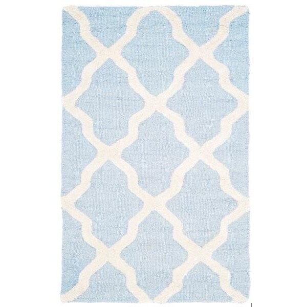 Safavieh 2 x 3 ft. Accent Transitional Cambridge- Light Blue and Ivory Hand Tufted Rug - CAM121A-2