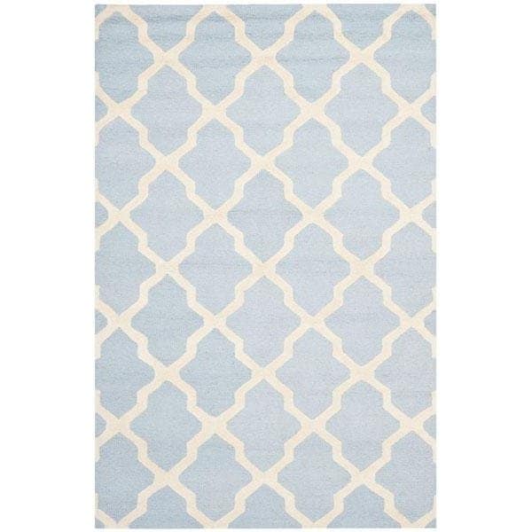 Safavieh 2 x 3 ft. Accent Transitional Cambridge- Light Blue and Ivory Hand Tufted Rug - CAM121A-2
