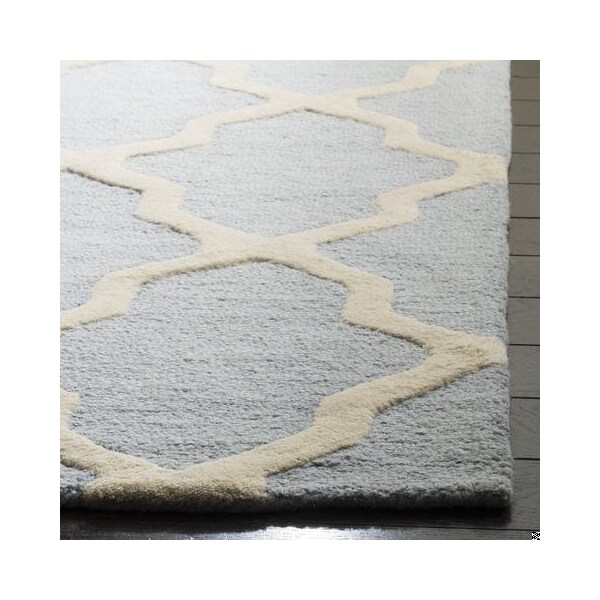 Safavieh 2 x 3 ft. Accent Transitional Cambridge- Light Blue and Ivory Hand Tufted Rug - CAM121A-2