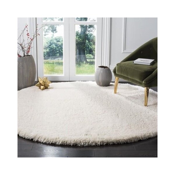 Safavieh 5 Ft.-1 In. X 7 Ft.-6 In. Colorado Shag Power Loomed Medium Rectangle Area Rug, Creme - CSG785A-5