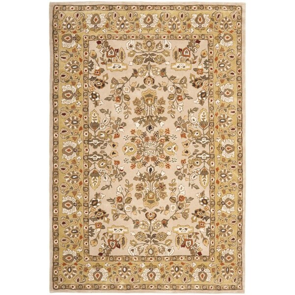 Safavieh Total Performance Hand Hooked Rectangle RugIvory & Gold 6 x 9 ft. - TLP721A-6