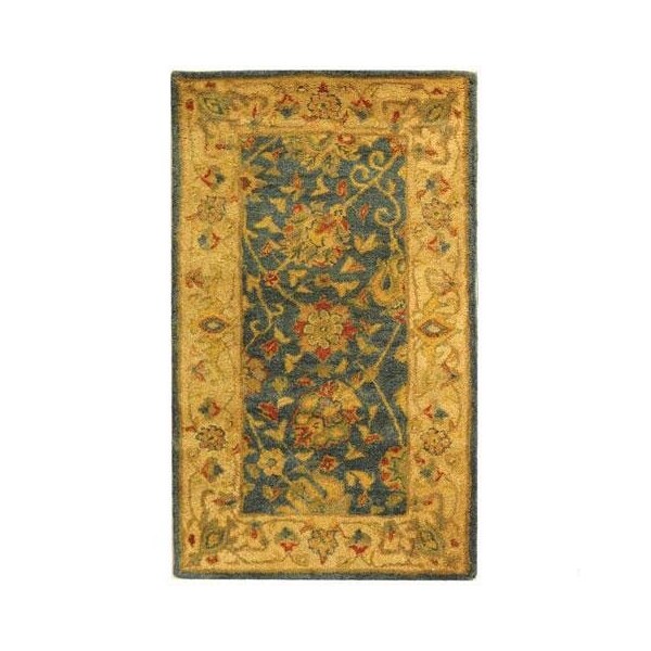 Safavieh 4 ft.-6 in. x 6 ft.-6 in. Oval Traditional Antiquity- Blue Hand Tufted Rug - AT21E-5OV