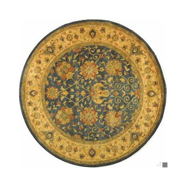Safavieh 4 ft.-6 in. x 6 ft.-6 in. Oval Traditional Antiquity- Blue Hand Tufted Rug - AT21E-5OV