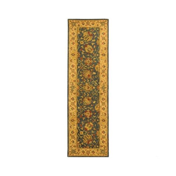 Safavieh 4 ft.-6 in. x 6 ft.-6 in. Oval Traditional Antiquity- Blue Hand Tufted Rug - AT21E-5OV
