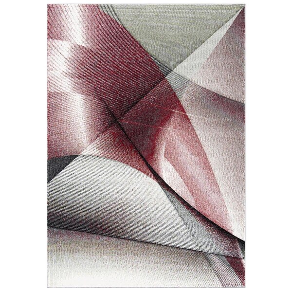 Safavieh Modern Hollywood Area Rectangle RugGrey & Red 6 ft.7 in. x 9 ft. - HLW715Q-6