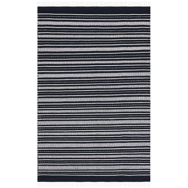 Safavieh 4 x 6 ft. Kilim Global & Contemporary Rectangle Rug, Black & Ivory - KLM702Z-4