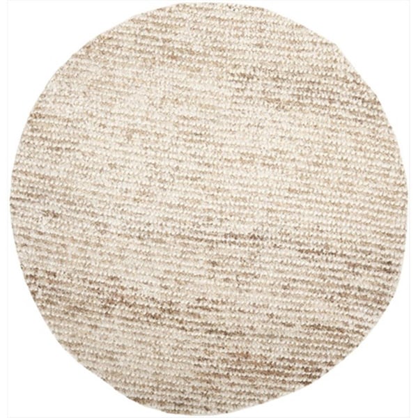 Safavieh 7 x 7 ft. Round Shag and Flokati White and Beige Hand Tufted Rug - SG640A-7R
