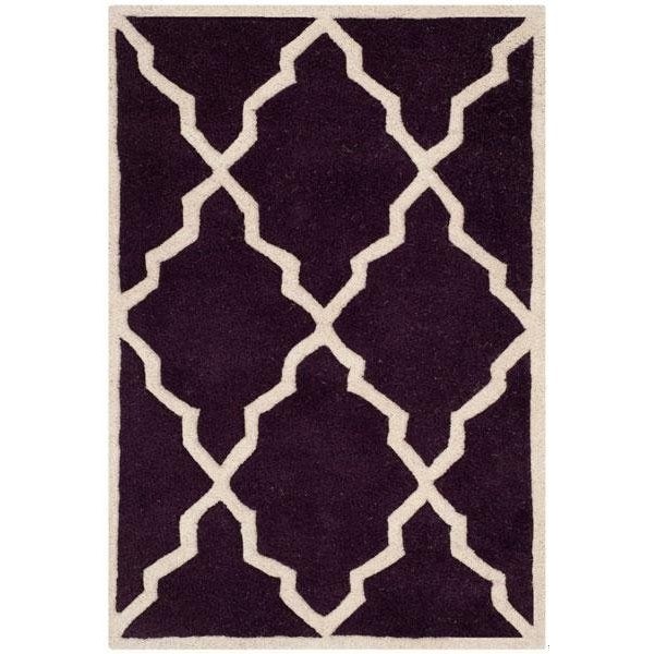 Safavieh 8 Ft. x 10 Ft. Large Rectangle- Contemporary Chatham Dark Purple Hand Tufted Rug - CHT940P-8