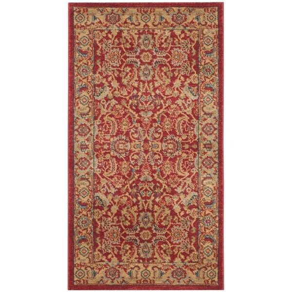 Safavieh Mahal Accent Area Rug, Red and Natural - 2 ft.-2 in. x 4 ft. - MAH699A-24