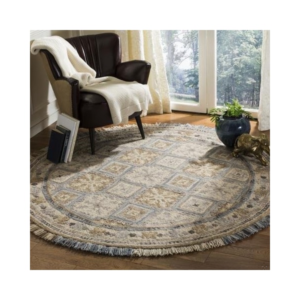 Safavieh Blossom Medium Rectangle Rugs, Beige and Light Blue - 4 x 6 ft. - BLM421A-4