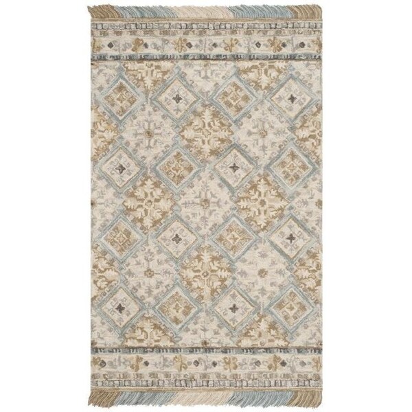 Safavieh Blossom Medium Rectangle Rugs, Beige and Light Blue - 4 x 6 ft. - BLM421A-4