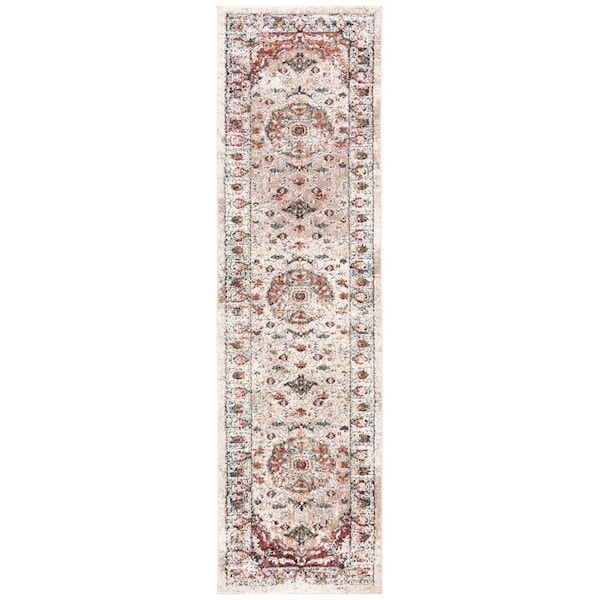 Safavieh 2 x 8 ft. Carlyle Transitional Power Loomed Runner Rug Ivory & Gold - CYL229A-28