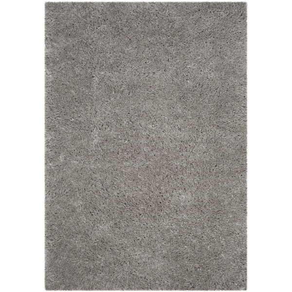 Safavieh Polar Shag Power Loomed Medium Rectangle Area Rug, Silver - 6 ft.-7 in. x 9 ft.-2 in. - PSG800D-7