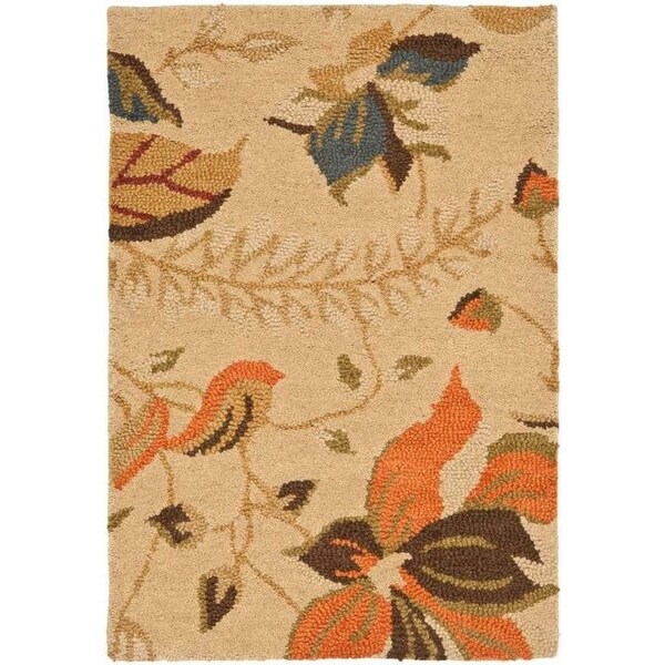 Safavieh 2 x 3 ft. Accent Country and Floral Blossom- Beige and Multi Hand Hooked Rug - BLM913C-2