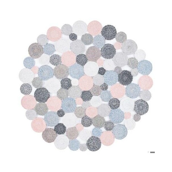 Safavieh 4 x 4 ft. Cape Cod Round Area Rug, Blue & Pink - CAP234M-4R