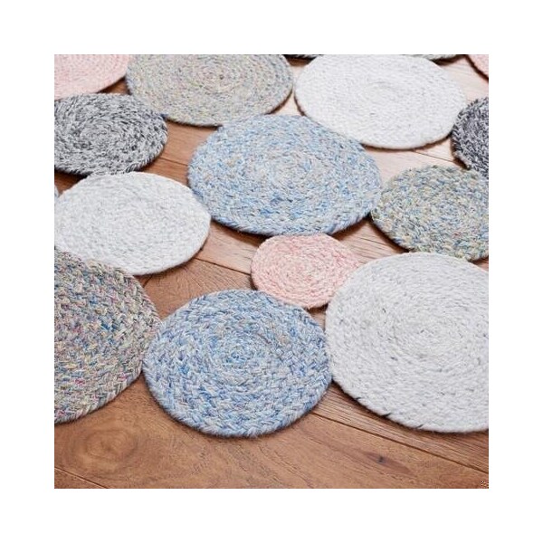 Safavieh 4 x 4 ft. Cape Cod Round Area Rug, Blue & Pink - CAP234M-4R