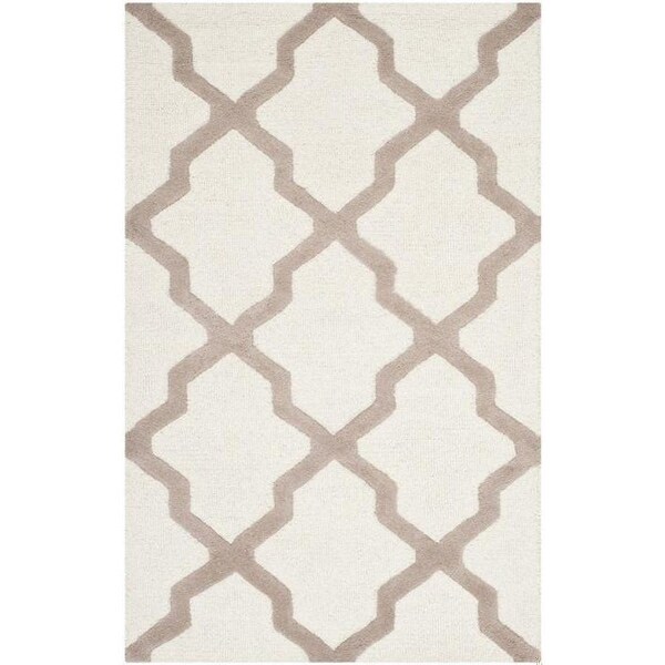 Safavieh Cambridge Hand Tufted Runner Rug- Ivory - Beige- 2 ft. 6 in. x 20 ft. - CAM121P-220