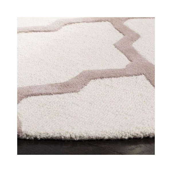 Safavieh Cambridge Hand Tufted Runner Rug- Ivory - Beige- 2 ft. 6 in. x 20 ft. - CAM121P-220