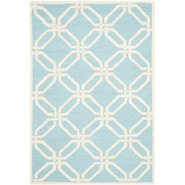 Safavieh Cambridge Hand Tufted Accent Rug- Light Blue - Ivory- 2 x 3 ft. - CAM311E-2