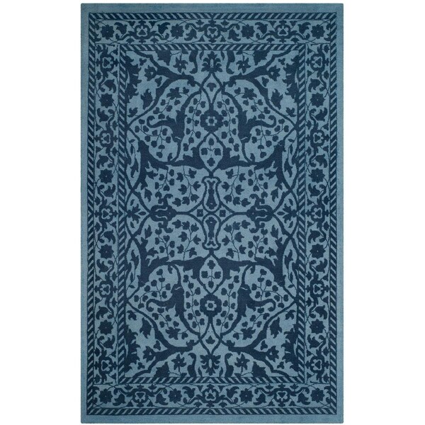 Safavieh Restoration VIntage Small Rectangle Area Rug, Blue and Dark Blue - 4 x 6 ft. - RVT102E-4