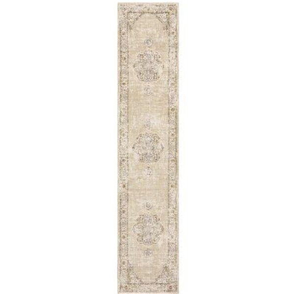Oriental Weavers 2 ft. 3 in. x 8 ft. Andorra 303D0 Indoor Runner Area RugBeige - A303D0068253ST