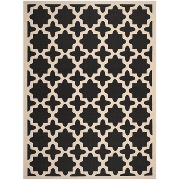 Safavieh 2 Ft. X 3 Ft. -7 In. Accent Indoor-Outdoor Courtyard- Black And Beige- Machine Made Rug - CY6913-266-2