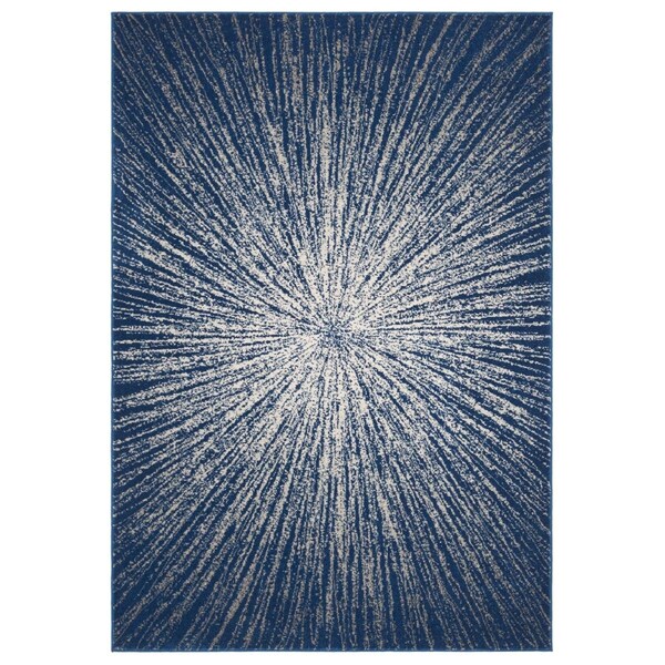Safavieh 4 x 6 ft. Evoke Contemporary Indoor Small Rectangular Area Rug, Navy and Ivory - EVK228N-4