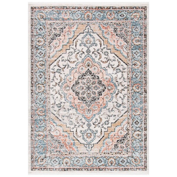 Safavieh Shivan Power Loomed Rectangle Area RugGrey & Blue 4 x 6 ft. - SHV704F-4
