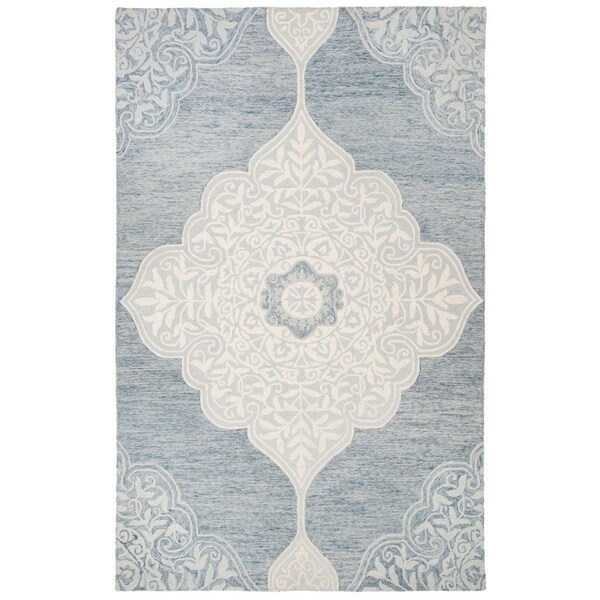 Safavieh 2 ft. 3 in. x 7 ft. Micro-Loop Runner Hand Tufted RugBlue & Ivory - MLP620M-27